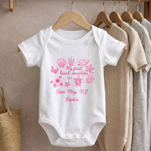 Load image into Gallery viewer, Personalized Baby Onesie My First Beach Vacation Custom Gift

