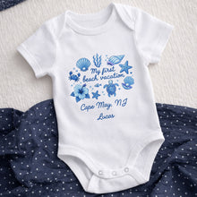 Load image into Gallery viewer, Personalized Baby Onesie My First Beach Vacation Custom Gift
