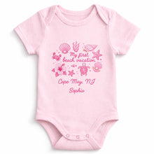 Load image into Gallery viewer, Personalized Baby Onesie My First Beach Vacation Custom Gift
