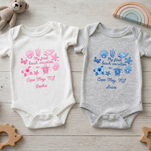 Load image into Gallery viewer, Personalized Baby Onesie My First Beach Vacation Custom Gift
