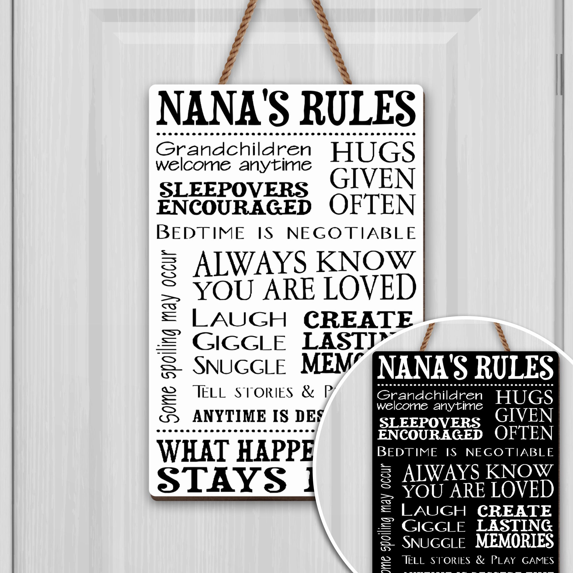 Personalized Wood Sign Custom Shape for Grandma Family Decor