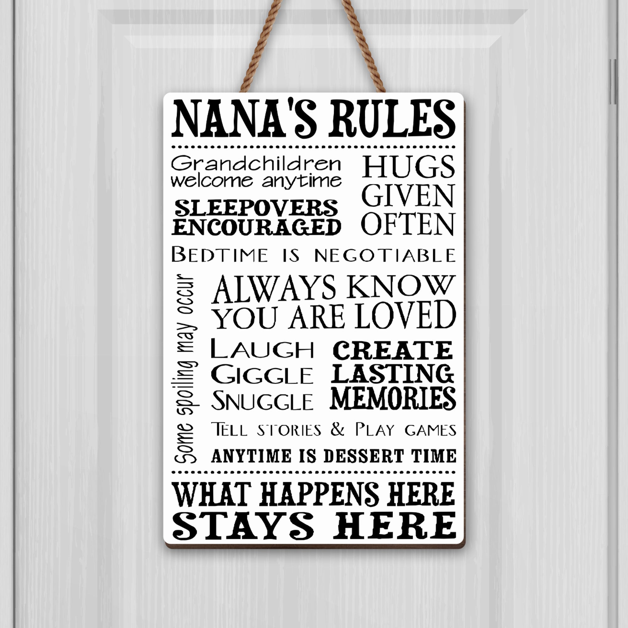 Personalized Wood Sign Custom Shape for Grandma Family Decor