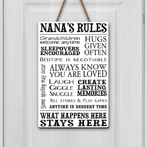 Personalized Wood Sign Custom Shape for Grandma Family Decor