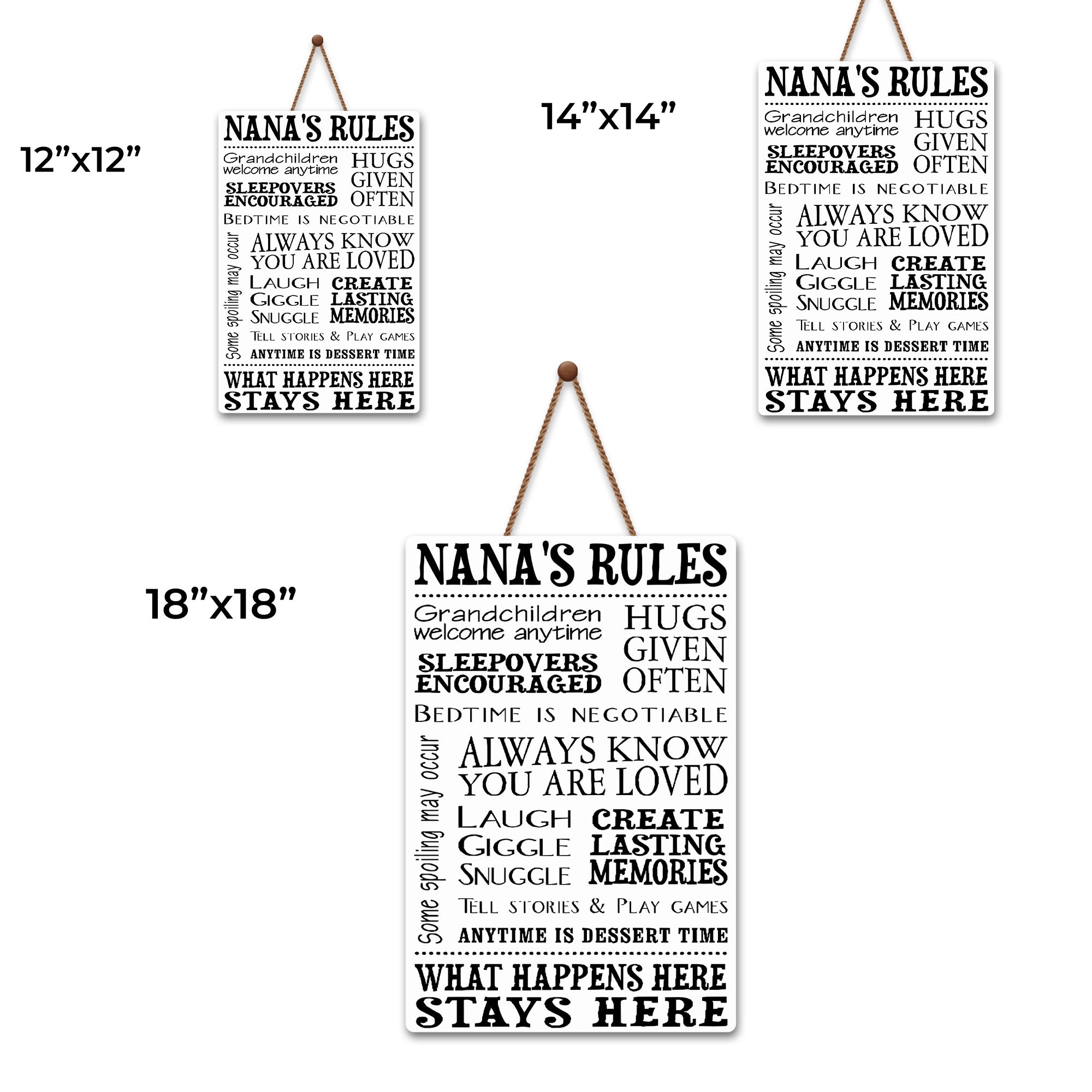 Personalized Wood Sign Custom Shape for Grandma Family Decor