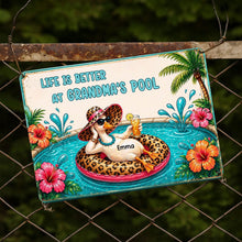 Load image into Gallery viewer, Personalized Metal Sign Gift for Grandma with Duck &amp; Flowers
