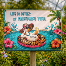 Load image into Gallery viewer, Personalized Metal Sign Gift for Grandma with Duck &amp; Flowers
