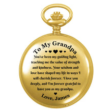 Load image into Gallery viewer, Personalized Custom Pocket Watch Engraved Gift for Grandpa
