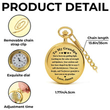 Load image into Gallery viewer, Personalized Custom Pocket Watch Engraved Gift for Grandpa

