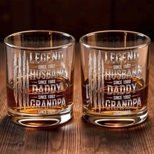 Load image into Gallery viewer, Personalized Custom Whiskey Glass Gift for Dad Grandpa with Dates
