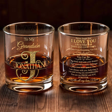 Load image into Gallery viewer, Personalized Custom Whiskey Glass with Monogram for Grandson

