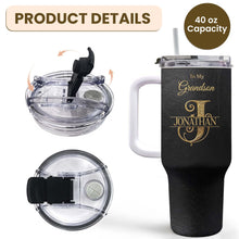 Load image into Gallery viewer, Personalized 40oz Insulated Tumbler Custom Name Gift for Grandson
