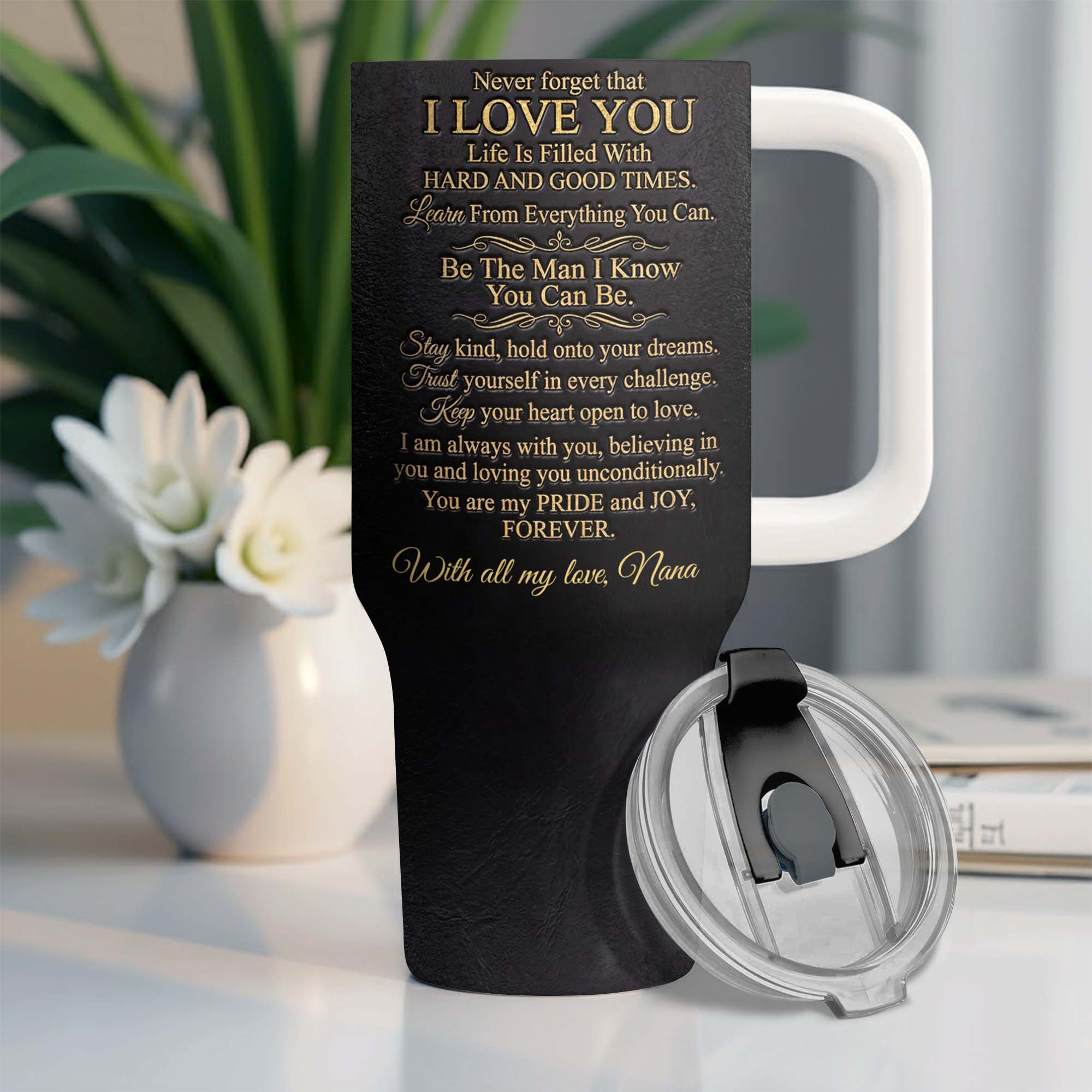 Personalized 40oz Insulated Tumbler Custom Name Gift for Grandson