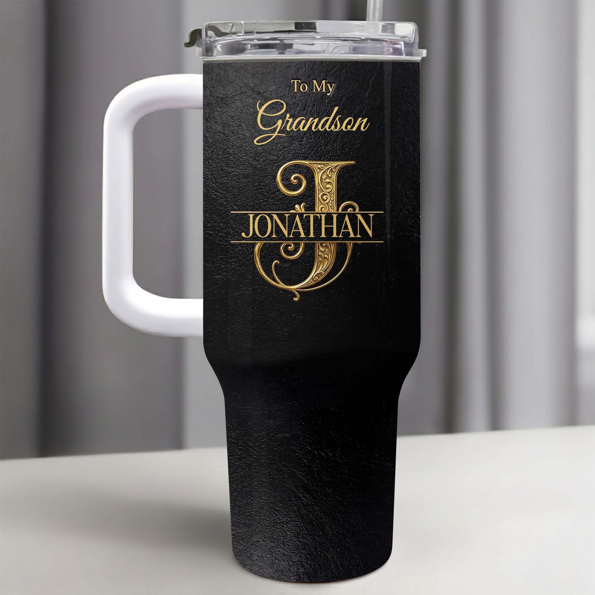 Personalized 40oz Insulated Tumbler Custom Name Gift for Grandson