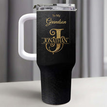 Load image into Gallery viewer, Personalized 40oz Insulated Tumbler Custom Name Gift for Grandson
