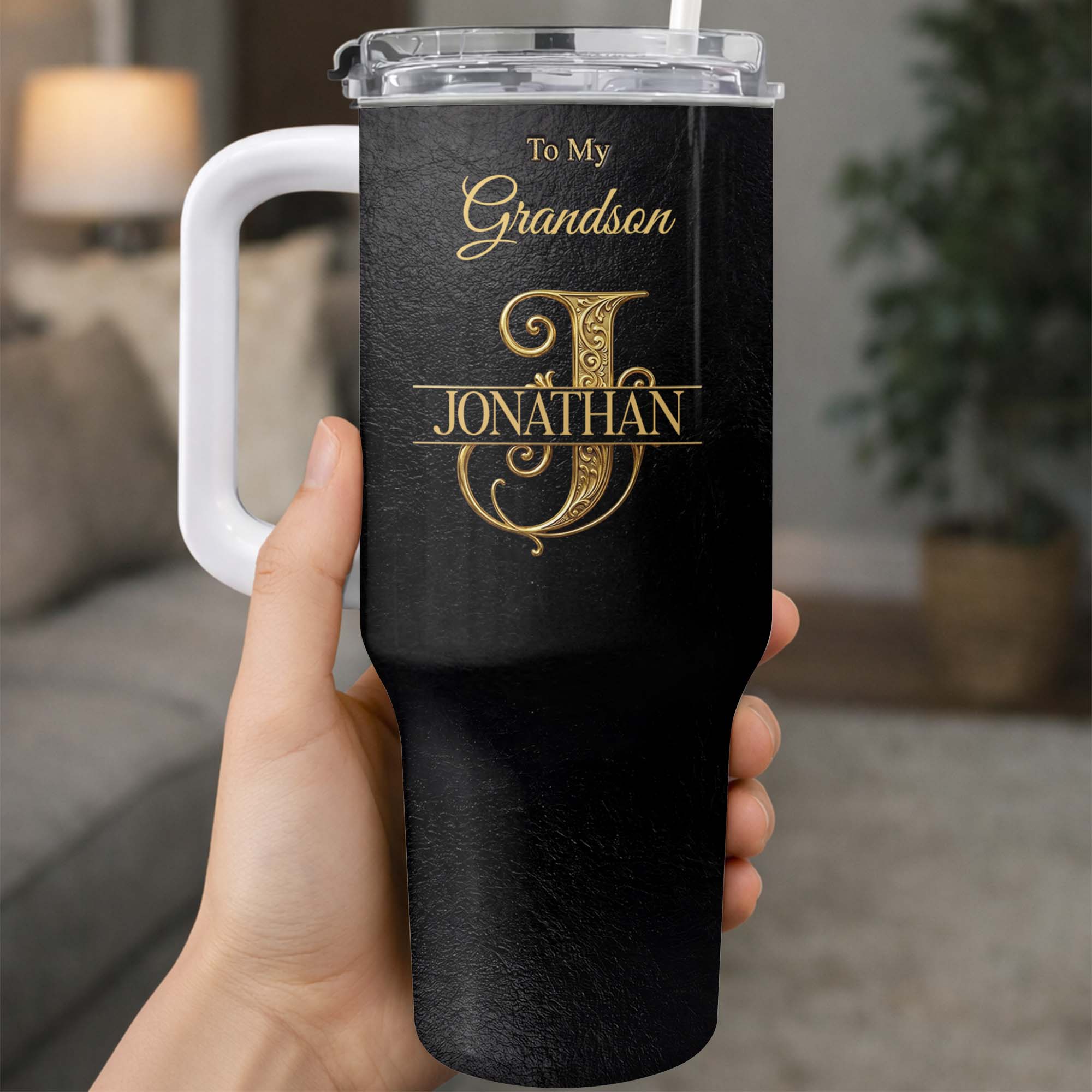 Personalized 40oz Insulated Tumbler Custom Name Gift for Grandson