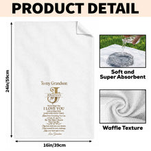 Load image into Gallery viewer, Personalized Kitchen Towel for Grandson with Custom Monogram Gift
