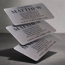 Load image into Gallery viewer, Personalized Aluminum Wallet Card Gift for Grandson
