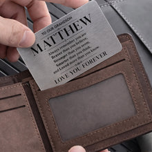 Load image into Gallery viewer, Personalized Aluminum Wallet Card Gift for Grandson
