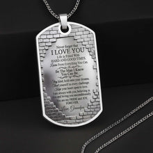 Load image into Gallery viewer, Personalized Dog Tag Necklace Custom Name for Grandson Gift
