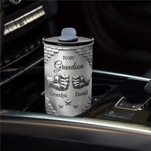 Load image into Gallery viewer, Personalized 10oz Tumbler Gift for Grandson Fist Bump Brick Wall
