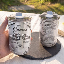 Load image into Gallery viewer, Personalized 10oz Tumbler Gift for Grandson Fist Bump Brick Wall
