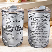 Load image into Gallery viewer, Personalized 10oz Tumbler Gift for Grandson Fist Bump Brick Wall

