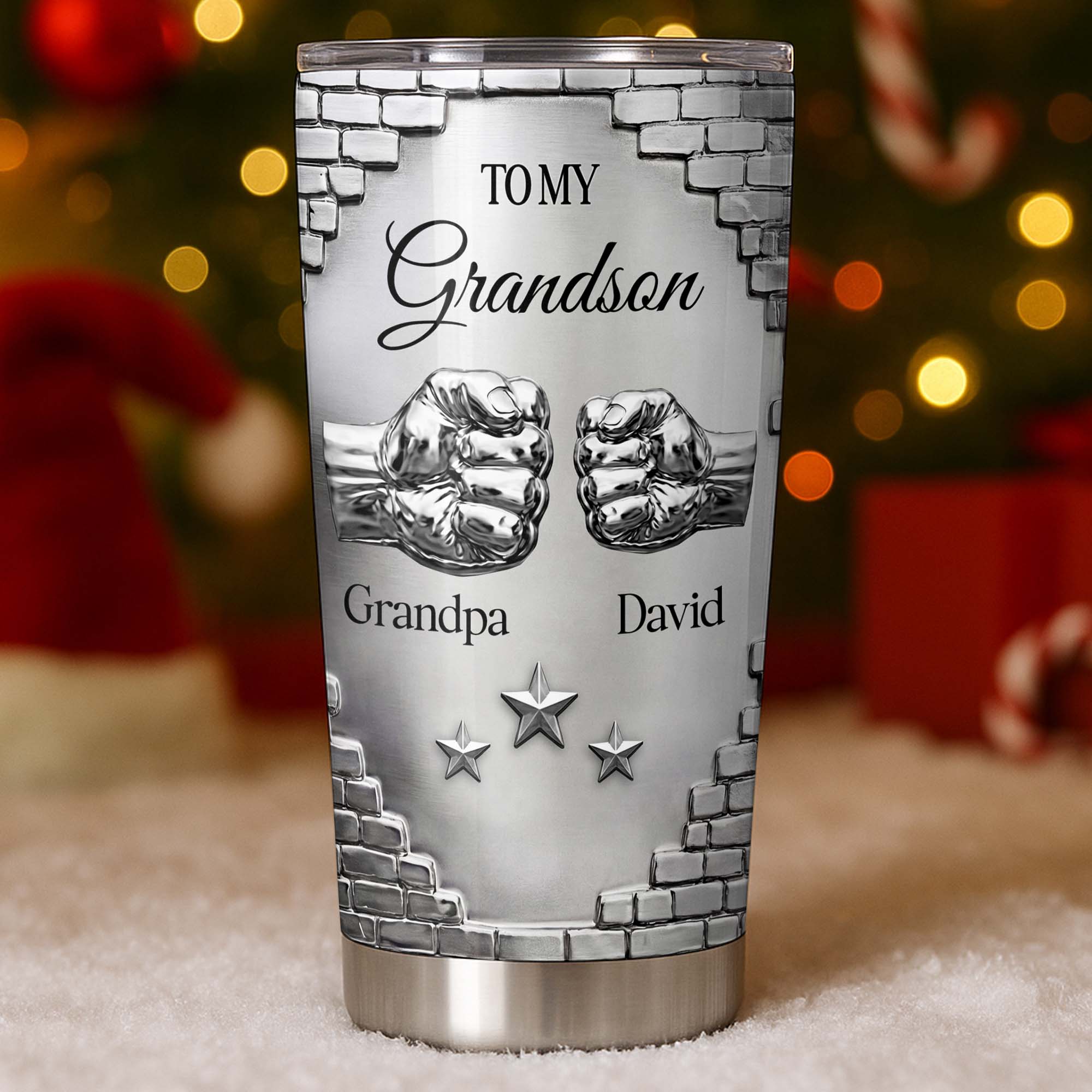 Personalized 20oz Stainless Steel Tumbler for Grandson Gift