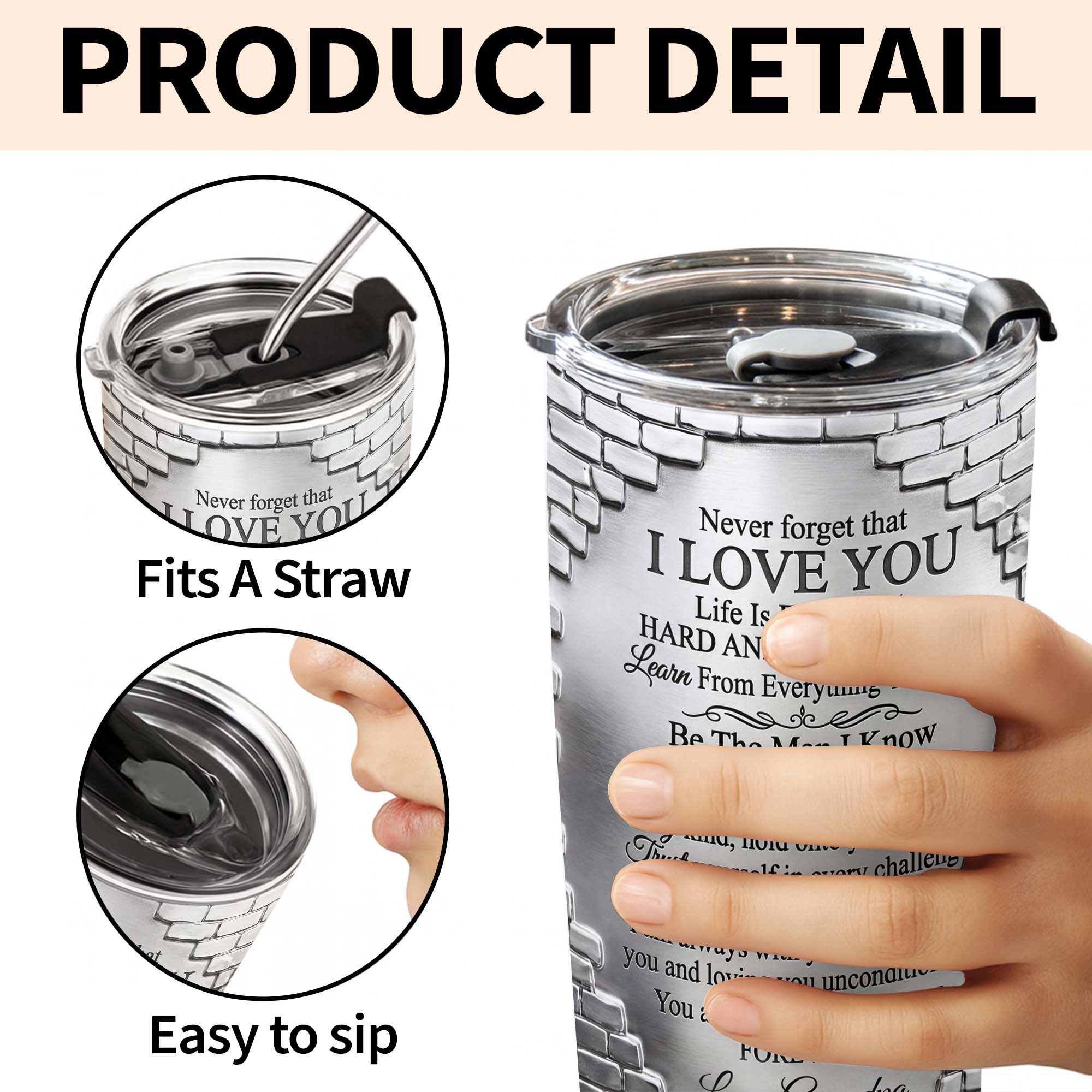 Personalized 20oz Stainless Steel Tumbler for Grandson Gift