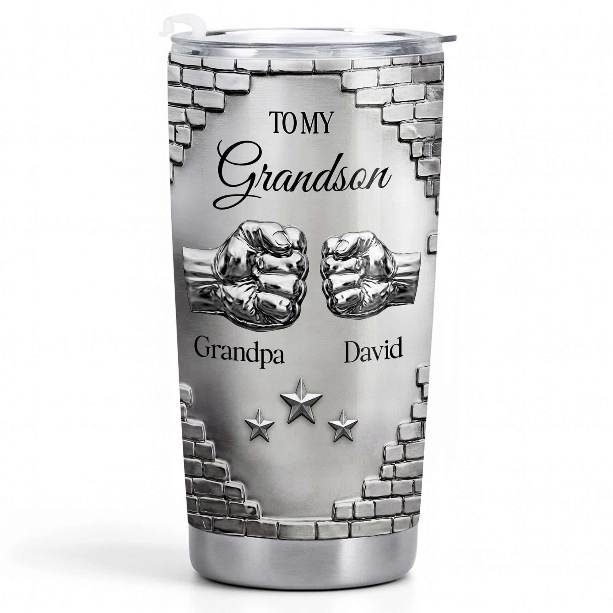 Personalized 20oz Stainless Steel Tumbler for Grandson Gift