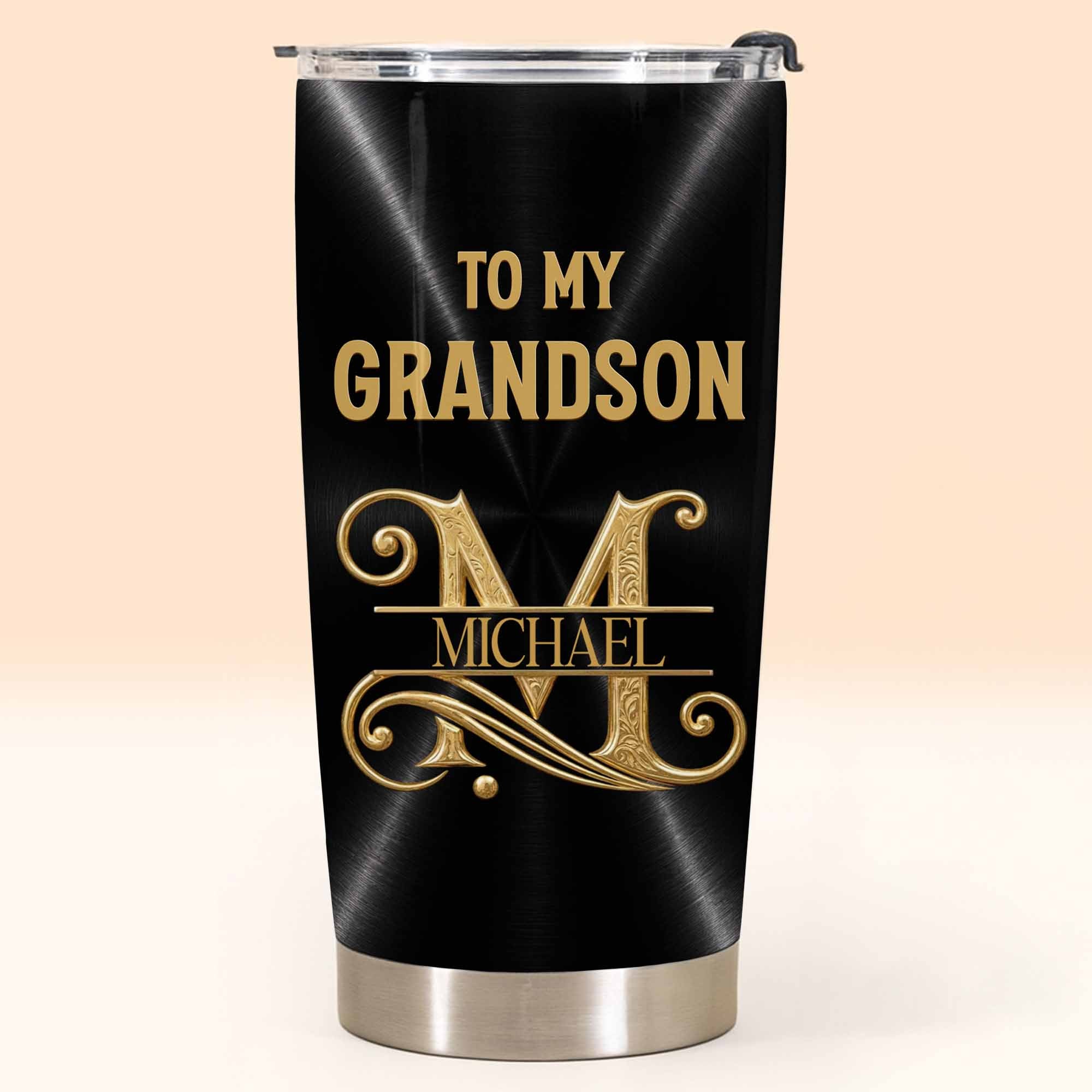 Personalized Stainless Steel Tumbler 20oz Custom Name Gift for Grandson