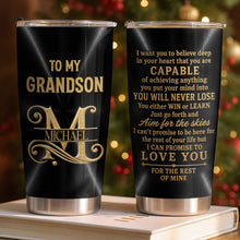 Load image into Gallery viewer, Personalized Stainless Steel Tumbler 20oz Custom Name Gift for Grandson
