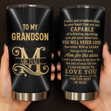 Load image into Gallery viewer, Personalized Stainless Steel Tumbler 20oz Custom Name Gift for Grandson
