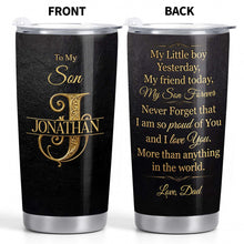 Load image into Gallery viewer, Personalized Stainless Steel Tumbler Custom Name Gift for Son
