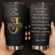Load image into Gallery viewer, Personalized Stainless Steel Tumbler Custom Name Gift for Son
