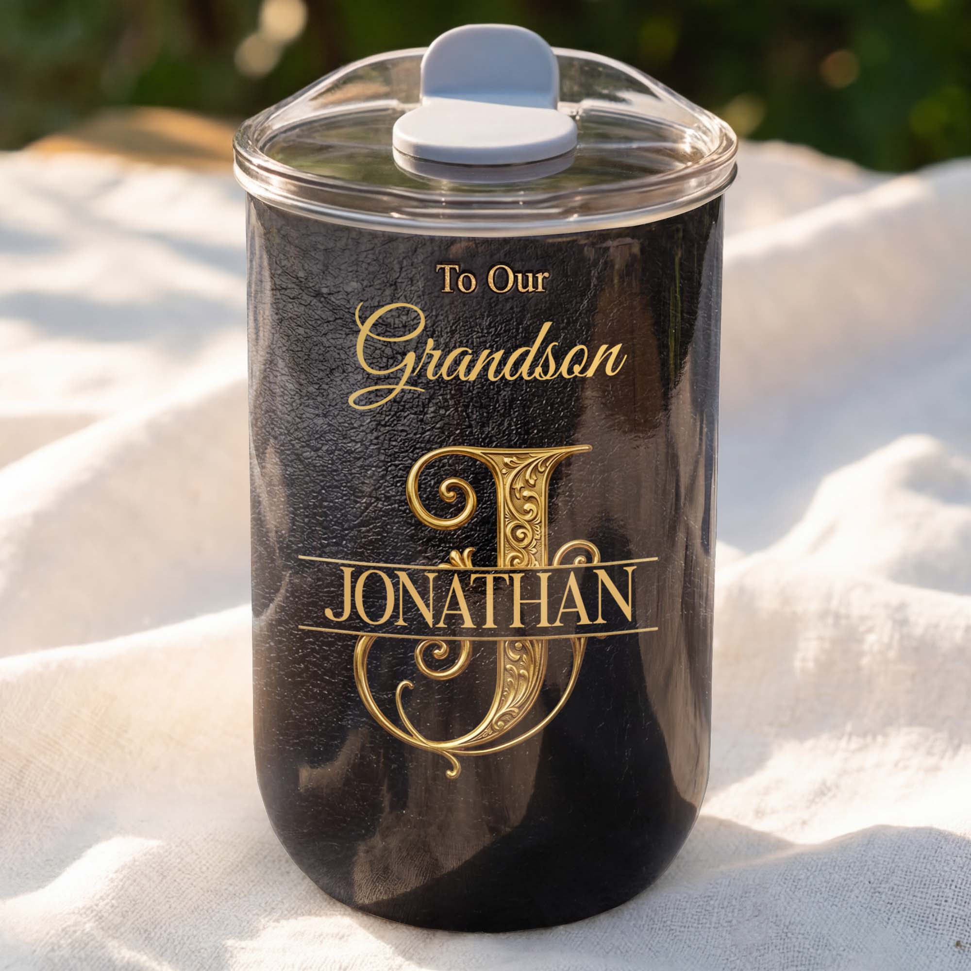 Personalized Monogram Initial 10oz Tumbler for Grandson