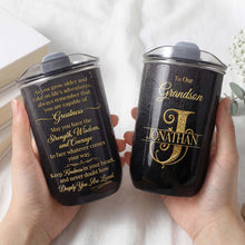 Load image into Gallery viewer, Personalized Monogram Initial 10oz Tumbler for Grandson
