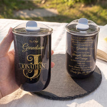 Load image into Gallery viewer, Personalized Monogram Initial 10oz Tumbler for Grandson
