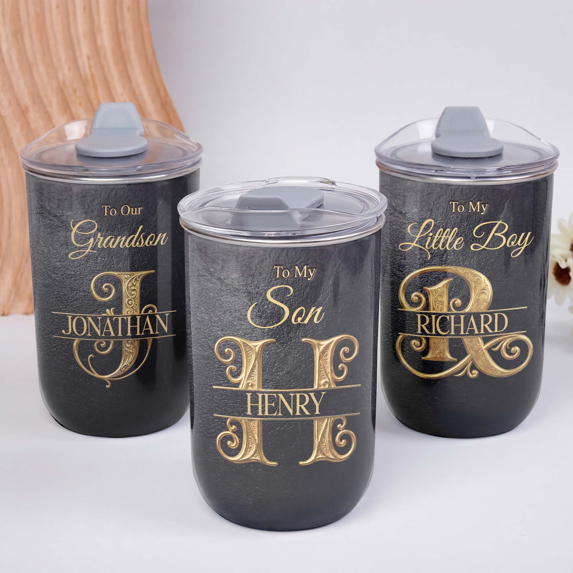Personalized Monogram Initial 10oz Tumbler for Grandson