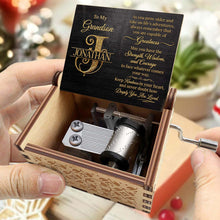 Load image into Gallery viewer, Personalized Wooden Music Box Custom Name Grandson Gift for Birthday
