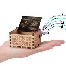 Load image into Gallery viewer, Personalized Wooden Music Box Custom Name Grandson Gift for Birthday
