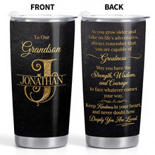 Load image into Gallery viewer, Personalized Stainless Steel Tumbler Custom Name Gift for Grandson
