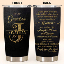 Load image into Gallery viewer, Personalized Stainless Steel Tumbler Custom Name Gift for Grandson
