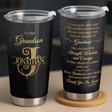 Load image into Gallery viewer, Personalized Stainless Steel Tumbler Custom Name Gift for Grandson
