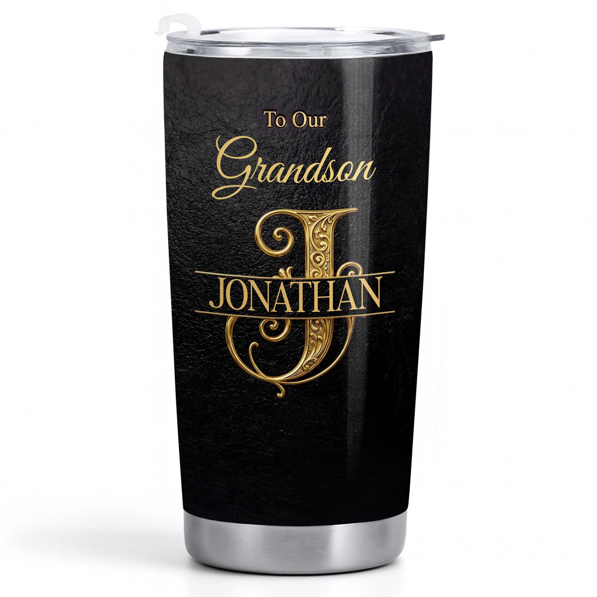 Personalized Stainless Steel Tumbler Custom Name Gift for Grandson