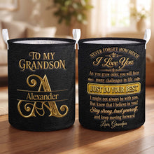 Load image into Gallery viewer, Personalized Storage Basket Custom Name Gift for Grandson
