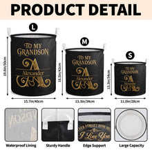 Load image into Gallery viewer, Personalized Storage Basket Custom Name Gift for Grandson
