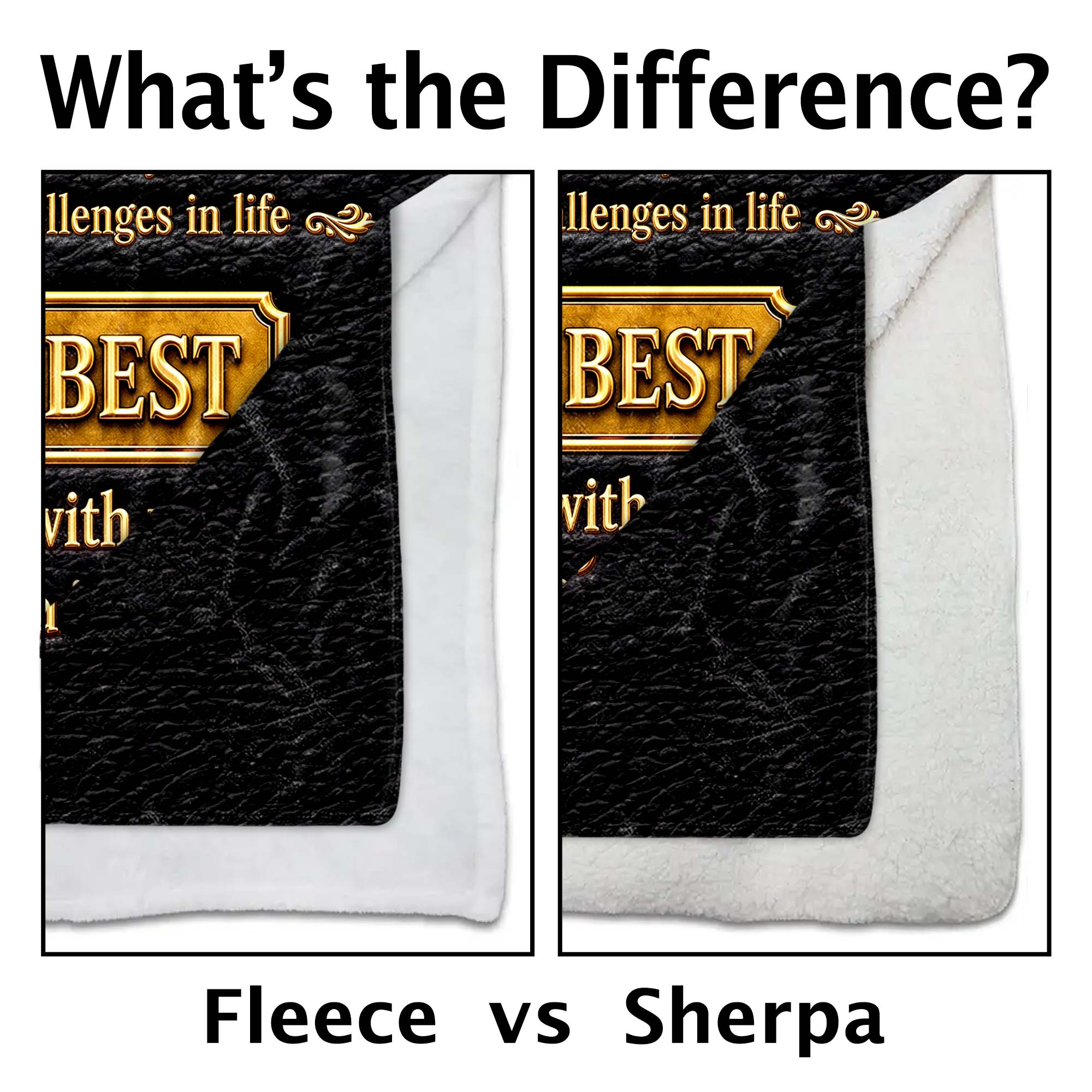 Personalized Leather Texture Blanket Custom Name Gift for Grandson