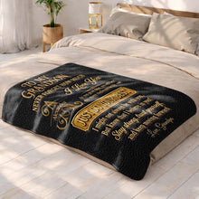 Load image into Gallery viewer, Personalized Leather Texture Blanket Custom Name Gift for Grandson
