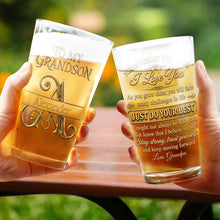 Load image into Gallery viewer, Personalized Beer Glass Custom Name Gift for Grandson

