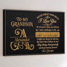 Load image into Gallery viewer, Personalized 3D Golden Initial Poster Gift for Grandson
